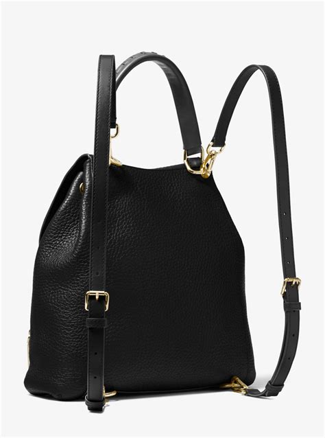 michael kors viv large leather backpack black|Michael Kors outlet backpacks.